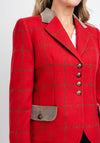 Bariloche Toledo Check Wool Rich Blazer Jacket, Red