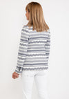 Bariloche Costa Patterned Blazer, Navy & Off White