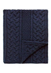 Peacock Blue Stanley Throw, Navy
