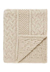 Peacock Blue Stanley Throw, Natural