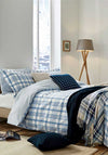 Peacock Blue Lincoln Cushion, Navy