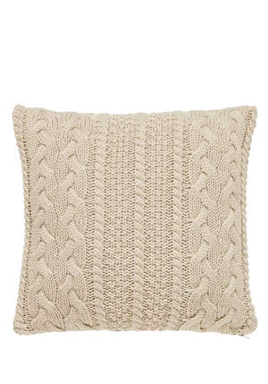 Peacock Blue Stanley Cushion, Natural