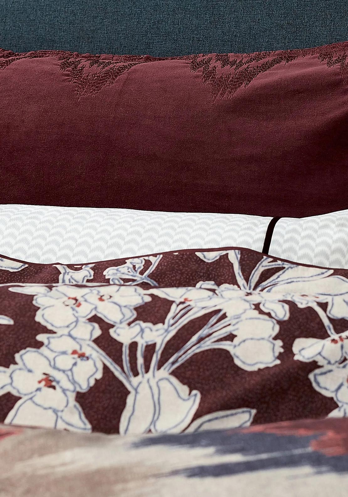 Bedeck Aris Square Oxford Pillowcase, Mulberry