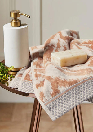 Bedeck Asha Towels, Gold & Grey