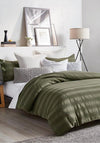 Bedeck DKNY Waffle Stripe Duvet Cover, Olive Green