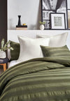 Bedeck DKNY Waffle Stripe Duvet Cover, Olive Green