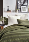 Bedeck DKNY Waffle Stripe Pillowcase, Olive Green