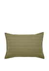 Bedeck DKNY Waffle Stripe Pillowcase, Olive Green