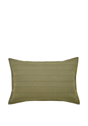 Bedeck DKNY Waffle Stripe Pillowcase, Olive Green