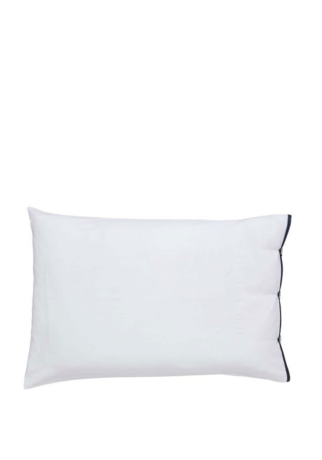 Bedeck Fine Linens Komoro Standard Pillowcase, White & Midnight