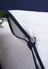 Bedeck Fine Linens Komoro Standard Pillowcase, White & Midnight