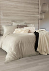 Nalu by Nicole Scherzinger Koa Linen King Duvet Cover, Cream