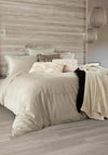 Nalu by Nicole Scherzinger Koa Linen Double Duvet Cover, Cream
