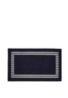 Bedeck Kateri Bath Mat, Navy & Creme