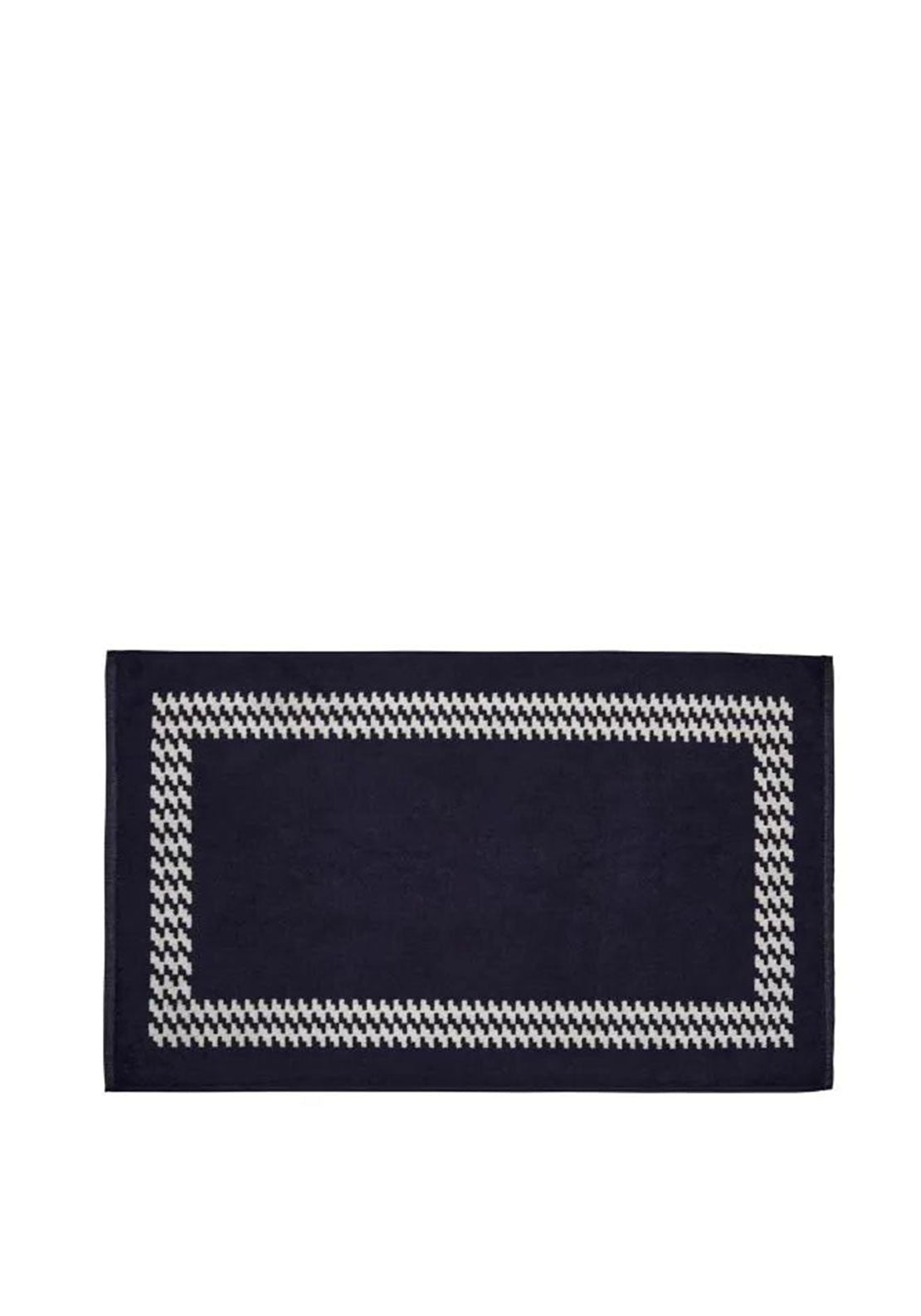 Bedeck Kateri Bath Mat, Navy & Creme