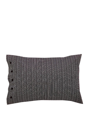 Bedeck 180 Thread Count Standard Pillowcase Pair, Midnight Blue Multi