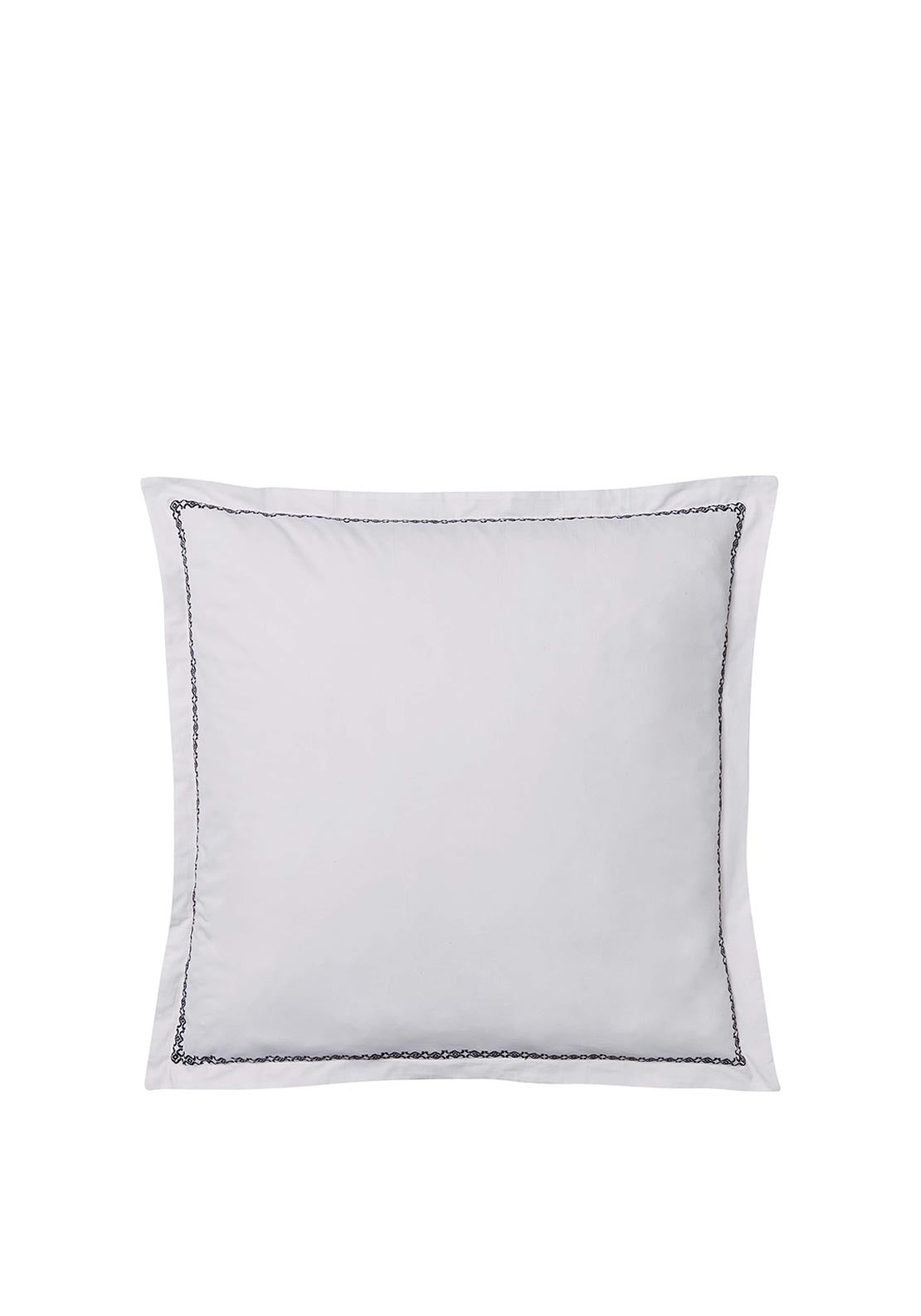Bedeck 300 Thread Count Square Pillowcase, Midnight & White