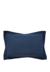 Bedeck Textured Cotton Oxford Pillowcase, Midnight Blue