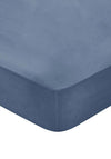 Bedeck 300 Thread Count Egyptian Cotton Fitted Bed Sheet, Denim