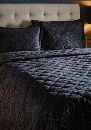 Portfolio Beaufort Quilted Throwover Set, Black