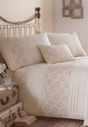Eleanor James Vintage Hearts Boudoir Cushion, Cream