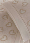 Eleanor James Vintage Hearts Boudoir Cushion, Cream