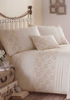 Eleanor James Vintage Hearts Quilted Bed Spread, Cream