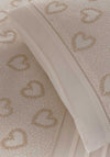 Eleanor James Vintage Hearts Quilted Bed Spread, Cream