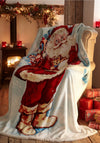 Portfolio Christmas Santa Clause Fleece Blanket