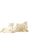 Belleek Christmas Manger Set includes Ox & Camel Ornaments