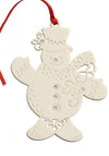 Belleek Living Christmas Snowman with Gems Ornament