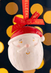 Belleek Living Jolly Santa Mini Hanging Ornament