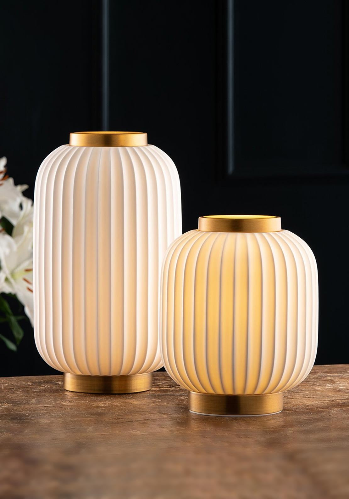 Belleek Small Oriental Lantern Lamp