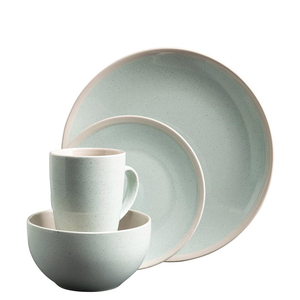 Belleek Living 16 Piece Stoneware Tableware Set, Aqua McElhinneys