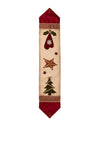 Belleek Living Christmas Applique Table Runner, Multi