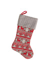Belleek Living Fairisle Christmas Stocking, Grey
