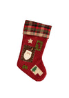 Belleek Living Applique Christmas Stocking, Red
