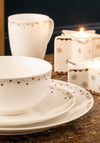 Belleek Living Star Dust 12 Piece Dinner Set, White