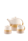 Belleek Living Saffron Teapot Cream & Sugar Pot Set