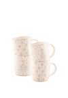 Belleek Living Merry & Bright Set of 4 Mugs, White & Gold
