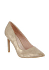 Zen Camouflage Metallic Court Shoes, Gold