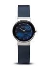 Bering Classic Navy Blue Milanese Ladies Watch, 11435-387