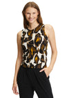 Betty Barclay Abstract Pattern Vest Top, Black & Green