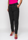 Betty Barclay Pinstripe Slim Trousers, Black