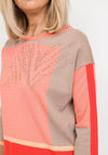 Betty Barclay Relaxed Colour Block Top, Pink Multi