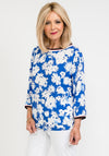 Betty Barclay Relaxed Petal Print Blouse, Blue