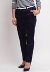 Betty Barclay Slim Leg Belted Trousers, Navy