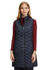Betty Barclay Light Quilted Long Gilet, Navy