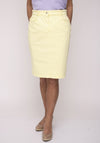 Bianca Denim Pencil Skirt, Lemon Yellow