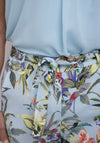 Bianca Floral Straight Trousers, Blue Multi